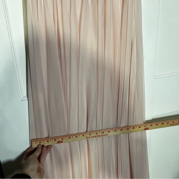 David’s Bridal Flutter Sleeve Cris Cross Mesh Dress Petal Pink Flowy Size 8 NWT - Picture 6 of 16